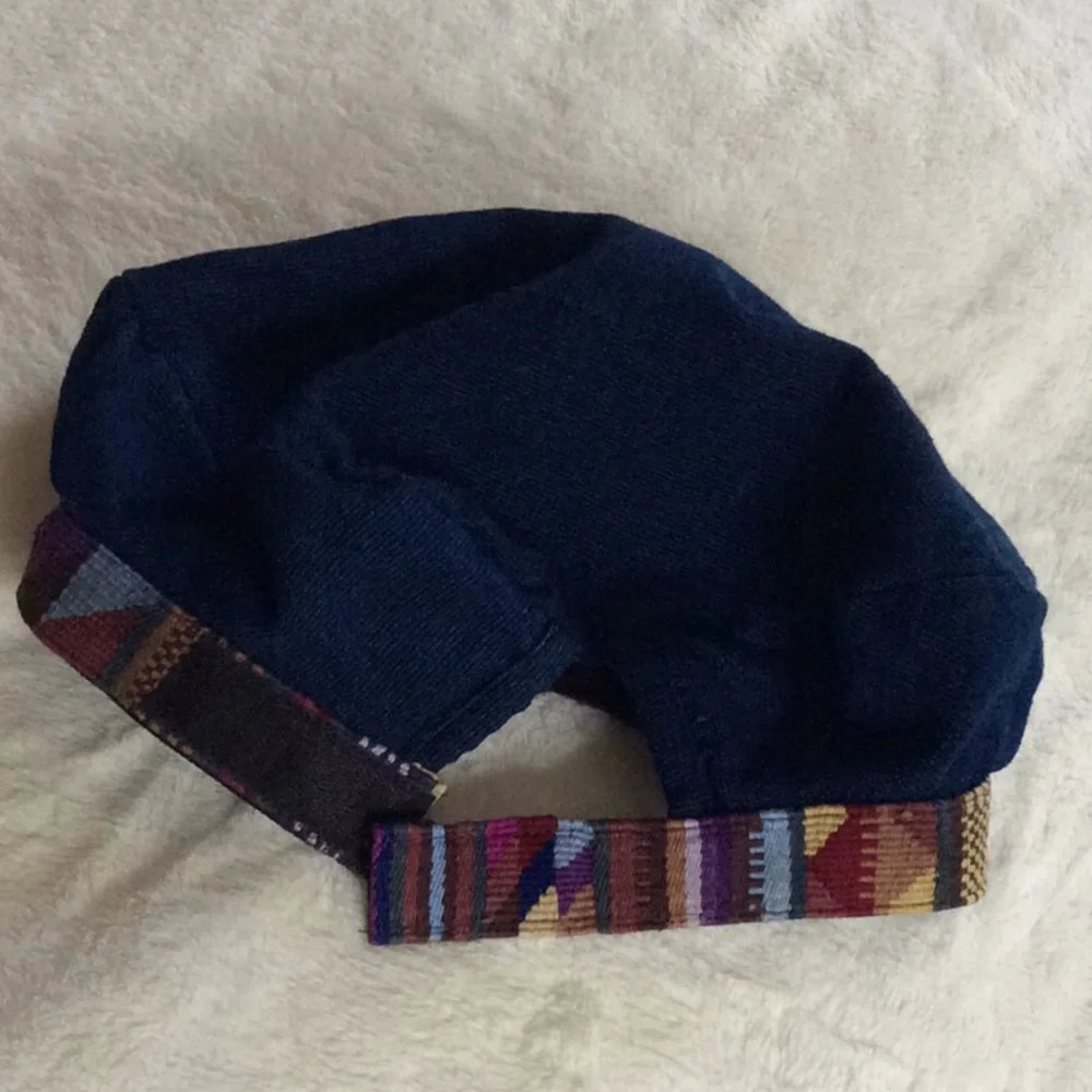Hat Indigo Blue with Ethnic Woven Band